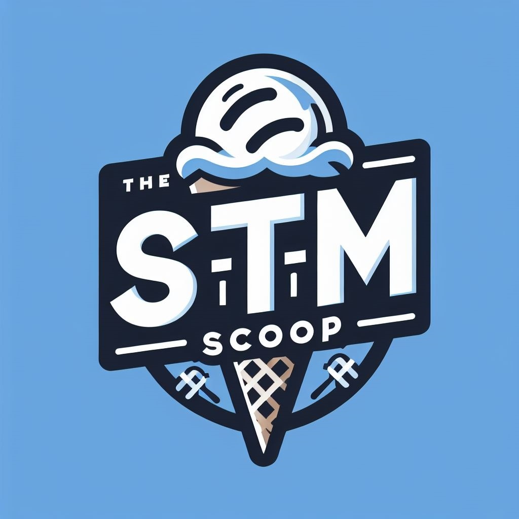 logo that says The STM SCOOP without an ice cream cone 1 